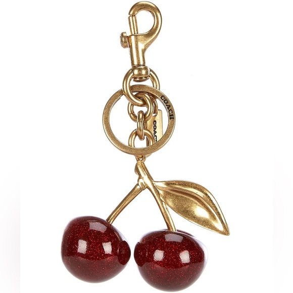 Original Coach Red and Gold Cherry Key Holder - Picture 2 of 15